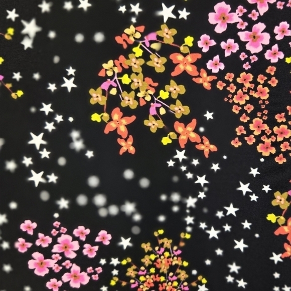 Victoria Secret Sport Stars Pink Floral Black High Rise 7/8 Leggings L - Picture 8 of 9